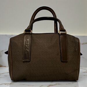 Fendi Zucchino Boston Bag – Coated Cloth – Authentic